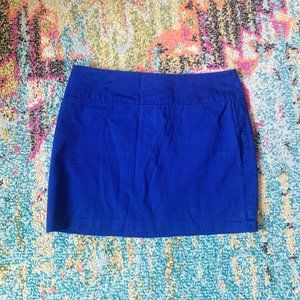 High Waisted Royal Blue Mini Skirt